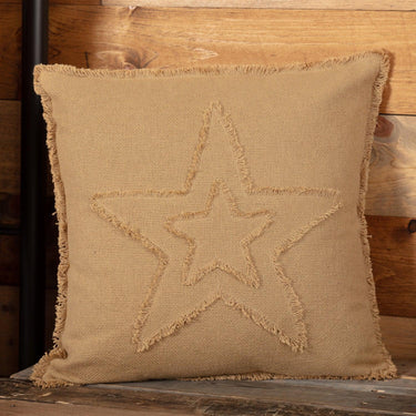 Burlap Natural Star Pillow 18x18 VHC Brands - The Fox Decor